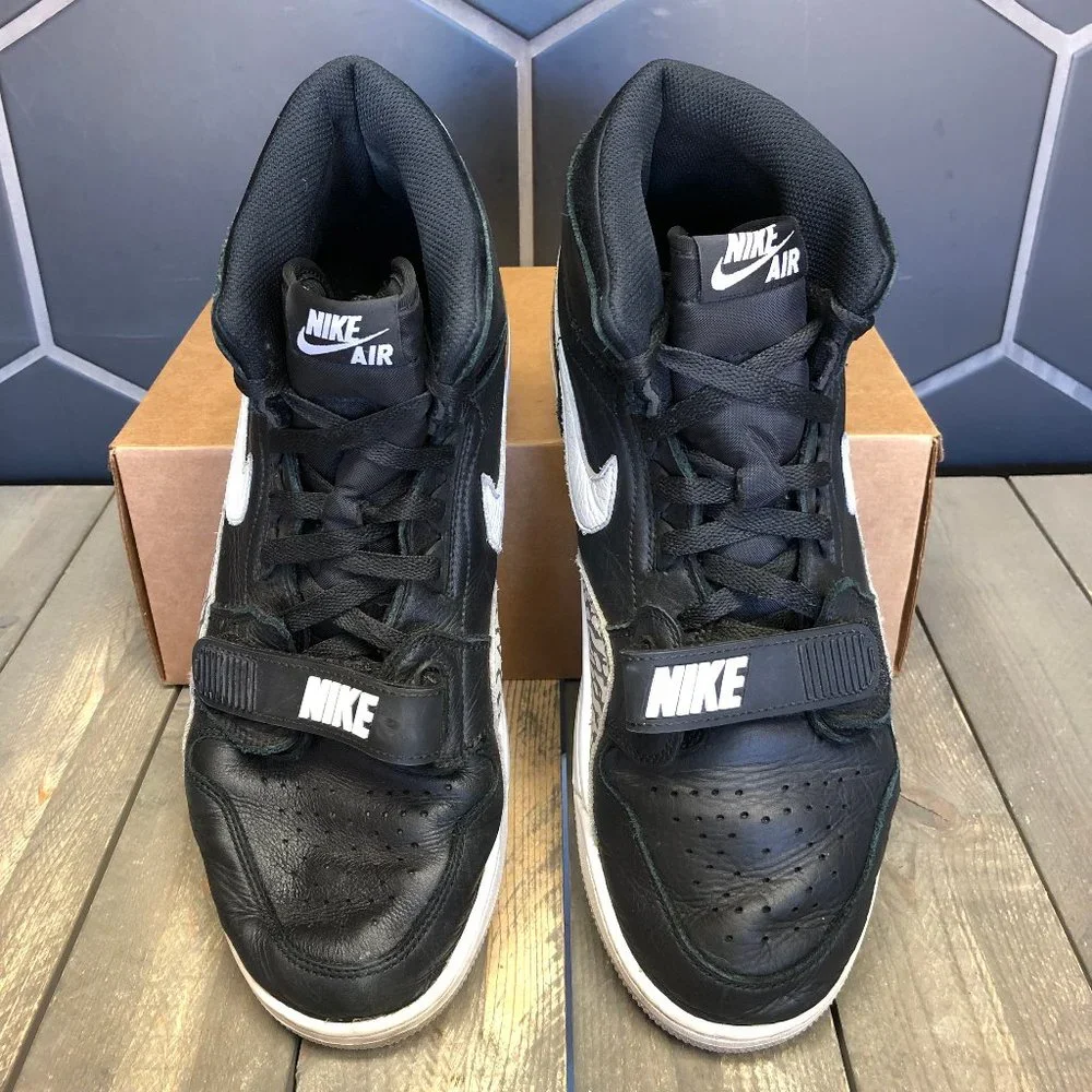 ~Used W/O Box! Men's Air Jordan Legacy 312 Black White Sneakers Size 13
